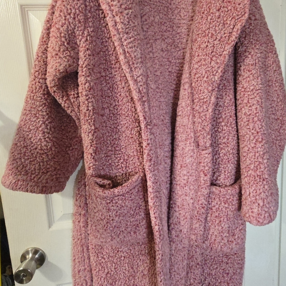 Adrienne Vittadini Pink Fleece Robe - Picture 8 of 8